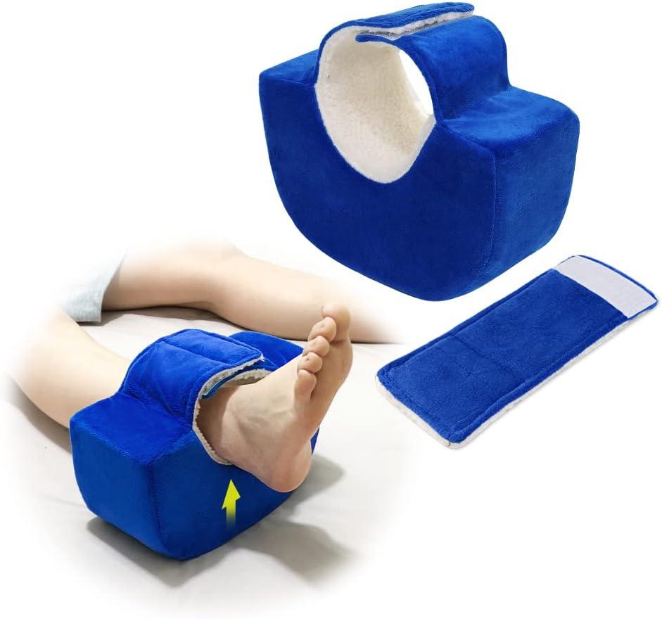Foot Elevation Pillow Post Surgery Ankle Heel Protector for Pressure Sores Leg elevation Feet Pillow for Swelling Bed Sore Pressure Ulcer Cushion Ankle Support Foot Cradle Surgery Recovery Supplies (Blue-1pc)