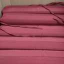 Downluxe Outdoor Chair Cushions Set of 6 for Patio Furniture, Water-Resistant Square Corner Patio Chair Cushions with Ties, High Density Foam Outdoor Seat Cushion, 18.5" X 16" X 3", Burgundy