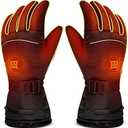 Heated Gloves 8H Working Hours Rechargeable Lithium Battery 3 Temperature Settings Electric Heat Resistant Gloves for Men Women for Sports Outdoor Climbing Hiking Skiing Winter Handwarmer, M 3.7V