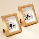 2x3inch Mini Picture Frames Set of 2, Picture Frames for Tabletop Display, Mini Photo Frames Natural Wood frame