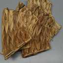 Mini 15 Inch Christmas Tree Collars - Woven Hyacinth Handmade 4-Piece Christmas Tree Base Covers with Prefabricated Opening for Small Space Christmas Base Decorations in Stairwells, Desks