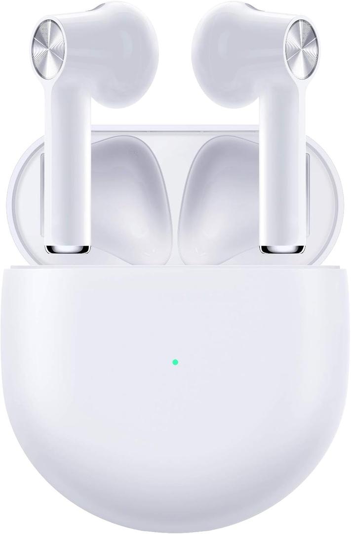 OnePlus Buds - True Wireless Earbuds with Charging Case, White - Fast Charging, Long Battery Life and Deep Bass