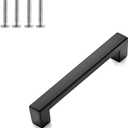 50 Pack Black Center Spacing 3 Inch Slim Rectangular Rod Drawer Handles,Drawer Pulls, Kitchen Cabinet Hardware, Kitchen Handles Matte Black Cabinet Pulls