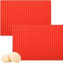 2 Pcs Mini Round Silicone Molds, 468 Cavity Semi Sphere Molds for Homemade Chocolate Chips, Candy, Baking, Wax Melts Beads, Ice Balls, Dog Training Treats (Red)