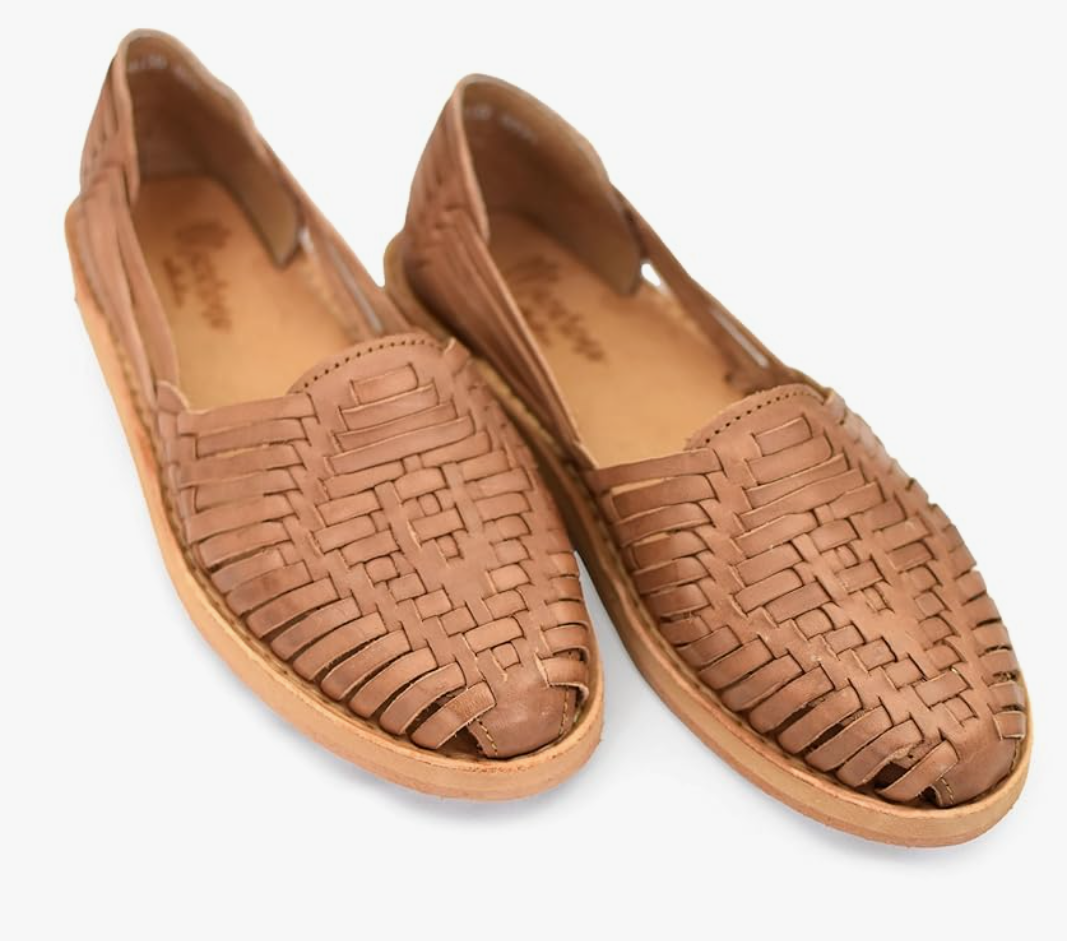 Macarena Collection Sandals women Huarache Sandal Colorful Leather Mexican Style Color Tan 4171 (5)