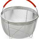 Original Salbree Steamer Basket for 6 qt quart Instant Pot Accessories, Stainless Steel Strainer and Insert fits IP Insta Pots, Instapot, Other Pressure Cookers, with Silicone Handle [3qt 8qt avail]