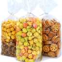 Oueliche 100Pcs 7x11.6 Inch Clear Plastic Cellophane Treat Bags with 4" Twist Ties, Great for Gift Giving or Party Favors Packaging, Bread, Cookie, Candy, Popcorn