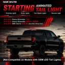 Daikokuya Full Led tail Lights Fit for 2016-2018 GMC Sierra 3500HD,2015-2018 Chevy Silverado 1500 2500HD 3500HD, Starting Animated,Dynamic Turn Signal Lights,Reverse Lights Smoked Rear Lights Assembly