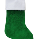 Fluffy Christmas stocking for Gifts, Green