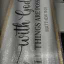 comurdyo With God All Things are Possible Wall Decor 40"X15" Wood