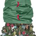 Upright Christmas Tree Storage Bag - Fits 7 Ft Artificial Xmas & Topiary Tree, Vertical Holiday Cover, Durable, Dustproof & Easy-Use Xmas Storage, Green
