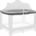 Cheermomo Pack n Play Cover, Travel Crib Tent, Pack and Play Mosquito Net Cover with 2-Way Zipper for Playpen/Mini Crib/Twin Bassinet to Keep Cats Out, White