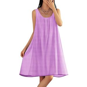 YESNO Summer Dresses for Women Casual Boho Floral Sundresses Sleeveless Scoop Neck Beach Tank Dresses S EVS Solid Purple