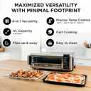 Ninja Digital Air Fryer & Toaster Oven | 8-in-1 Functionality | Flip-Up Design | XL Capacity | Air Fry Basket, Sheet Pan, Wire Rack & Crumb Tray | 1800 Watt | Silver | SP101