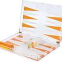 Tizo Design 18" Lucite Backgammon Orange Set, Orange, One Size