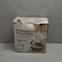 Enameled Cast Iron Dutch Oven - Umite Chef 5QT Pot with Lid & Cotton Potholders - Heavy-Duty Cookware for Bread Baking, Braising, Stews, Roasting(Cream White)