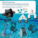 AXV621DAT Universal Pool Vac A-Frame Turbine Rebuild Kit for Hayward Aquabug Navigator Ultra Pro Wanda The Whale Diver Dave Poolvac XL Pool Vac Classic Kit, Replaces# AXV036BP, AXV601CAT, AXV601DAT
