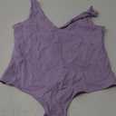 SAUNGKUAI Womens Bodysuit Sexy Plunge Deep V Neck Backless Sleeveless Tank Thong Body Suits Outfits for Going Out (XX-Large, Lightpurple)