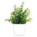 FAVOWREATH 1 Pack Fake Plants Ceramic Mini Artificial Greenery Potted Plants for Home Decor Office Decor Room Decor Farmhouse Decor Indoor Table Bathroom Decor
