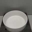 Non-Slip Ceramic Dog Food Bowl - Protects Large Dog's Cervical Spine (8in Single Bowl, White)