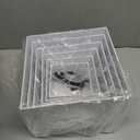 Redants 6 PCS Buffet Risers, Large Food Risers for Buffet Table, Food Display Risers for Party, White Acrylic Boxes Dessert Table Display Set, Risers Display Stands (Size 10" 9" 8" 7" 6" 5", White)
