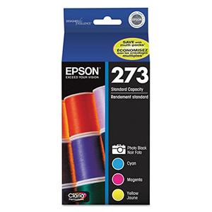 EPSON 273 Claria Ink Standard Capacity Photo Black & Color Combo Pack (T273520-S) Works with Expression Premium XP-520, XP-600, XP-610, XP-620, XP-800, XP-810, XP-820