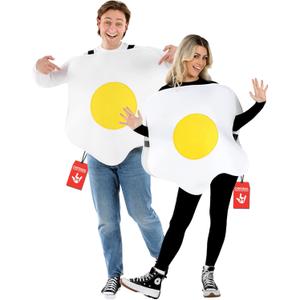fun shack Egg Costume Adult, Fried Egg Costume Adult, Egg Halloween Costume Adult, Breakfast Costume Adult, One Size 