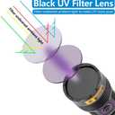 ALONEFIRE SV47 12W 365nm UV Flashlight USB C Rechargeable Long Range Black Light Pet Urine Detector for Resin Curing, Fishing, Scorpion, Minerals, Bed Bugs, Leaks with UV Protective Glasses, Battery