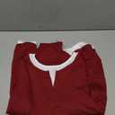 LOLONG T Shirts for Women Short/Long Sleeve V Neck Casual Ribbed Slim Fitted Tops (Red, XXXL)