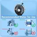 6000mAh Portable Handheld Misting Fan as Backup Power, 50ml XL Water Tank, 20H Runtime 3 Speeds, 180 Foldable Rechargeable Mist Fan for Travel, Outdoors, Makeup - Black
