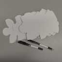 Qilery 100 Pcs Large Angel Cutouts with 2 Pcs Marker Pens Paper Angels for Angel Tree Religious Bulletin Board Decoration for Classroom Sunday School Crafts VBS Activity(White)