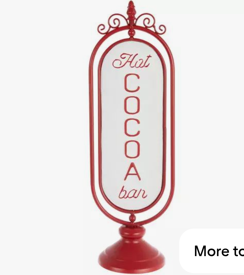 Hot Cocoa Bar Metal Sign