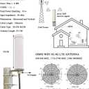 Outdoor Omni 4G LTE 5G Cellular Antenna for Signal Booster & Router, 698-3800MHz 8dBi 10meters Cable, Support All Carrier, Verizon AT&T Sprint T-Mobile