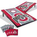 YouTheFan NCAA Ohio State Buckeyes 2' x 3' Portable Cornhole Game with Logo Bags
