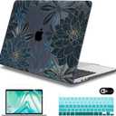 Mektron for MacBook Pro 13-inch Case 2022 2021 2020 Release A2338 M2 M1 A2289 A2251, Printed Plastic Hard Shell Cover for New MacBook Pro 13.3-inch Touch Bar Fits Touch ID, Dahlia Flower C035