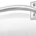 Hei!Dear Blackout Curtain Rod for Windows 36 to 72 inch (3-6Ft), Wrap Around Room Darkening Curtain Rods, 5/8" Samll Adjustable Modern Decorative Window rod,Silver