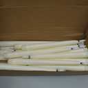 Rossesay 24 Pcs Flameless LED Taper Candles Battery Operated Candles 8.58'', 9.69'', 10.98'', 12.91'', 12.8'' Flameless Candlesticks Flickering for Halloween Christmas Church Wedding(Ivory)