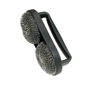 MR. BAR-B-Q 06470Y Hand Held Scrubber Brush, Black
