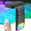 KARTOOSH Solar Pool Lights for Inground Pool - Upgraded Extendable Wireless Underwater LED Lights, 29 RGB Colors 4 Modes, Light Sensing with Timer, Remote Control, Waterproof Design