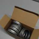 24 Rust Resistant Silver Mason Jar Replacement Rings, 70mm Regular Mouth Mason Jar Lids Silver Canning Jar Lid, Prevent leakage for Mason Jars