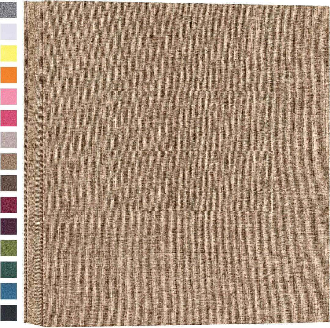 potricher Photo Album for 4x6 600 Photos Linen Cover Extra Large Capacity Picture Book for Family Wedding Anniversary and Baby (Beige)