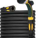 TheFitLife Garden Flexible Hose - Heavy Duty Kink Resistant Water Hose with Soft Grip Handle and 8 Function Nozzle, Durable, Strength and Leak Proof Hose for Gardening, Outdoor, Yard (50ft)