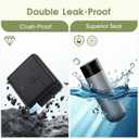 Travel Bottles with Case, 4x2oz TSA Approved, Leak-Proof, Press to Unlock, Compact & Portable Travel Toiletries (Black)