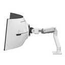 Ergotron - HX VHD Premium Heavy Duty Gaming Monitor Arm, Single Monitor Desk Mount – for 1000R Curved Ultrawide Monitors Up to 57 Inches, 9-14 Inches Depth, VESA 75x75mm or 100x100mm – White