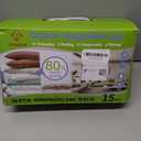 Aaronbird Vacuum Seal Bags for Clothing with Wireless Electric Pump - Travel & Home Use, 15 Pack Ideal Space Saver Vacuum Storage Bags, Travel Vacuum Bags for Luggage