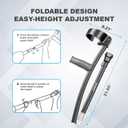Rehand Forearm Crutches for Adults, Foldable and Height Adjustable Elbow Crutche with Ergonomic Handgrips, 90° Rotatable Elbow Rest, 300-lb Capacity, Magnetic Grip (x2 Units)