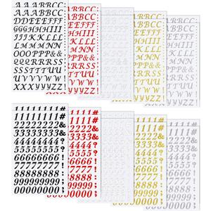 1880 Pcs Iron on Letter and Number 0.75 Inch A-Z Heat Transfer Letter Number 20 Sheet Adhesive 0-9 Alphabet DIY Fabric Vinyl for Clothing Printing Decor(Black, White, Silver, Gold, Red)