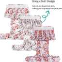 CuteBone Female Dog Diapers with Skirts 3 Pack Reusable Puppy Dresses Pants for Heat Cycle Period QBD18XL