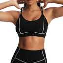 Aoxjox Women's Workout Sports Bras Fitness Training Gym Lexi Lined Bra Yoga Crop Tank L