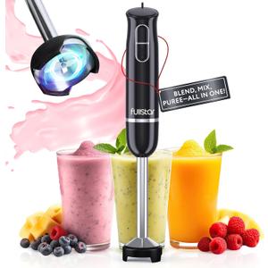 Immersion Blender Set, 300W Handheld Electric Hand Mixer, Smoothie Blender (300W, Black)
